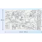 بساط التلوين – حديقة الحيوانات (٤ متر)